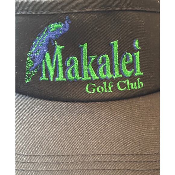 Makalei Golf Club Visor Hat, Black, Green, Blue, One Size, EUC - Picture 2 of 3